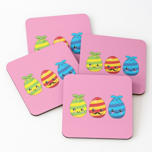 Item preview, Kawaii Easter Eggs with Ribbons designed and sold by BirdAtWork.