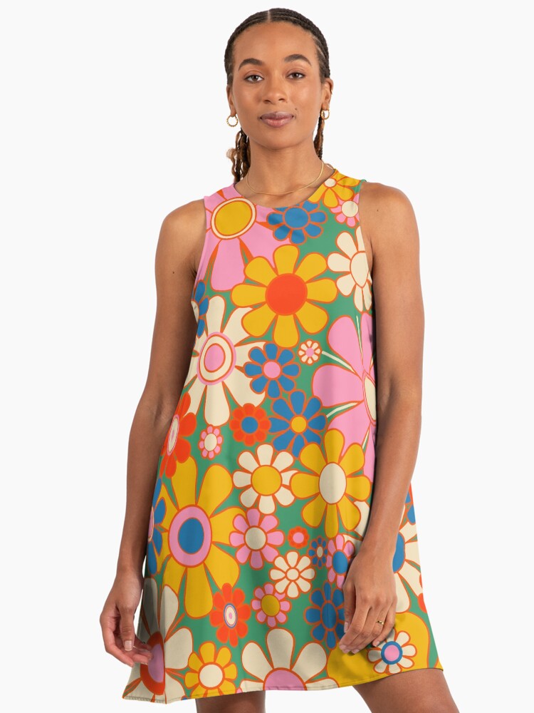 fitted lace wedding dress Yellow Multi Floral Print Cotton Zip Front Midi Dress - All Dresses
