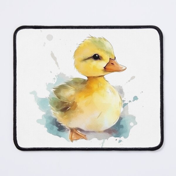 Item preview, Cute Yellow Baby Ducky in Watercolor Illustration designed and sold by surfsprite.