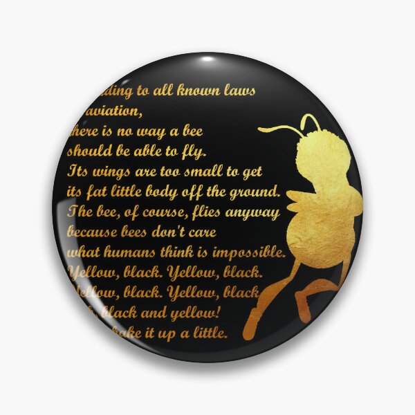 Item preview, Black & Gold - Bee Movie Script designed and sold by EllisonMurphy.