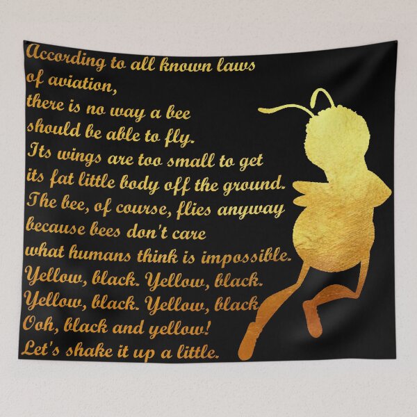 Item preview, Black & Gold - Bee Movie Script designed and sold by EllisonMurphy.