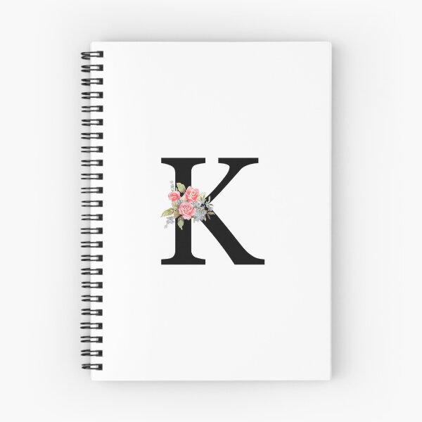 Item preview, Letter K Botanical Monogram Floral Pink Rose Flowers K Initial designed and sold by inspirationzgal.