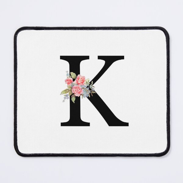 Item preview, Letter K Botanical Monogram Floral Pink Rose Flowers K Initial designed and sold by inspirationzgal.