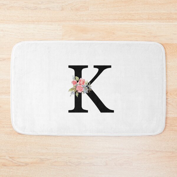 Item preview, Letter K Botanical Monogram Floral Pink Rose Flowers K Initial designed and sold by inspirationzgal.
