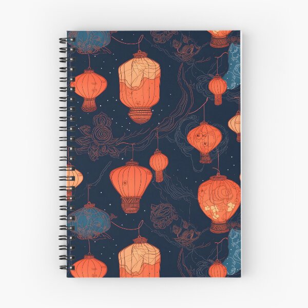 Item preview, Chinese Lanterns in the Night Sky Pattern designed and sold by Studio Bankai.