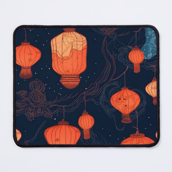 Item preview, Chinese Lanterns in the Night Sky Pattern designed and sold by Studio Bankai.
