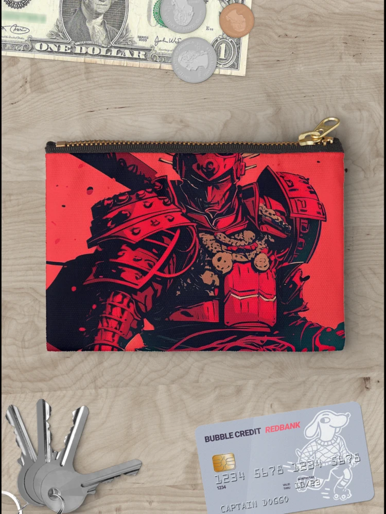 Thumbnail 3 of 4, Zipper Pouch, Red Samurai designed and sold by RockingPandS.
