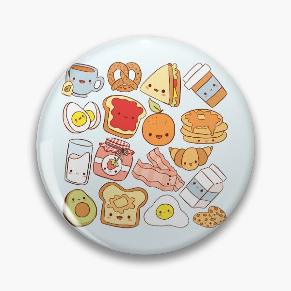 Item preview, Kawaii breakfast pattern  designed and sold by Yarafantasyart.
