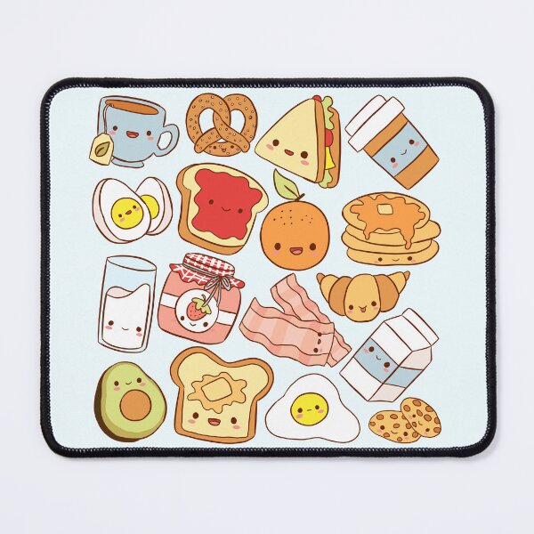 Item preview, Kawaii breakfast pattern designed and sold by Yarafantasyart.