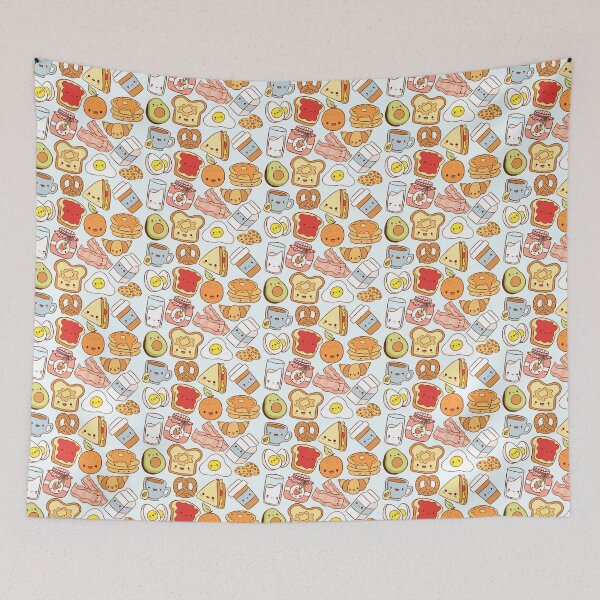 Item preview, Kawaii breakfast pattern  designed and sold by Yarafantasyart.