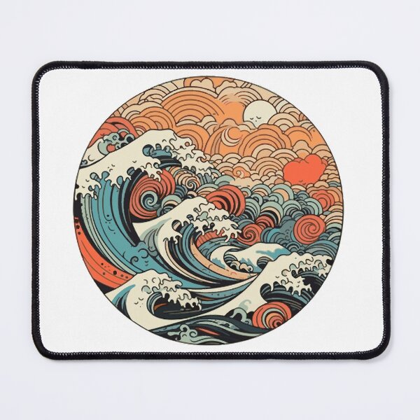 Item preview, Monoline wave illustration designed and sold by coolhand.
