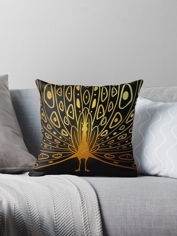 Peacock throw outlet pillow