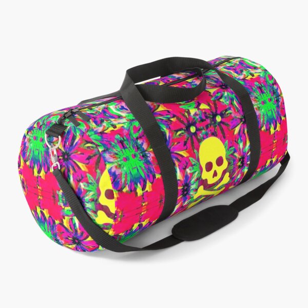 Item preview, psychedelic skull and bones pattern with flowers designed and sold by weirdove.
