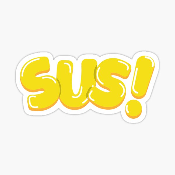 Among Us SUS suspicious postit note 1' Sticker