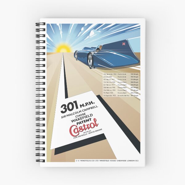 Item preview, Sir Malcolm Campbell - world speed record on land 1935 designed and sold by CanterburyArt.