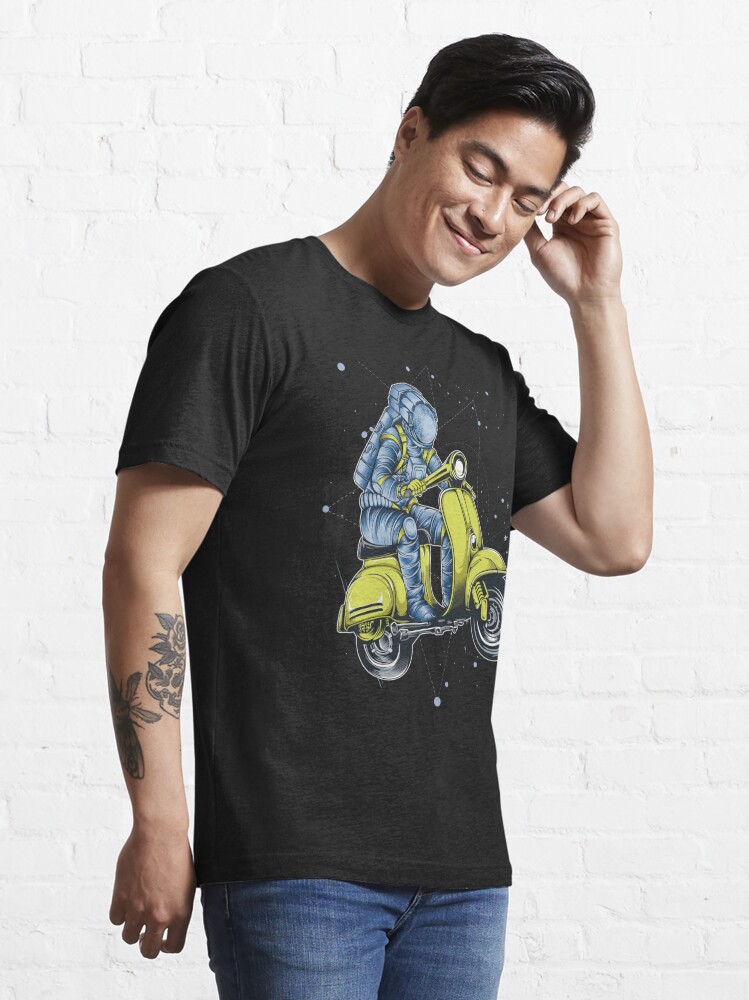 Disover Astronaut Riding Scooter T-shirt & Hat, Rocket Scientist T-shirt & Hat, Space travelers T-shirt, Space Travel NASA Gifts, Astronomy Gifts  | Essential T-Shirt 