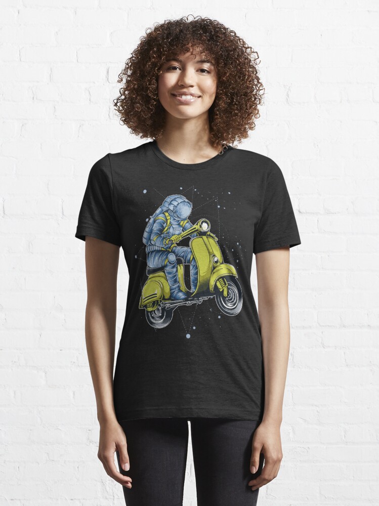 Disover Astronaut Riding Scooter T-shirt & Hat, Rocket Scientist T-shirt & Hat, Space travelers T-shirt, Space Travel NASA Gifts, Astronomy Gifts  | Essential T-Shirt 