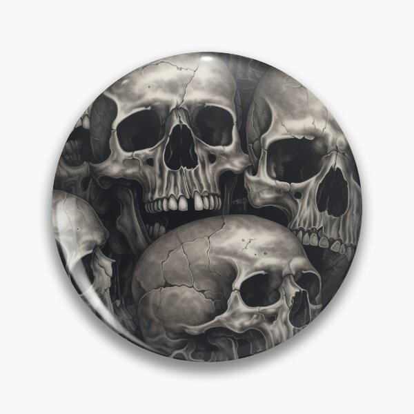 Item preview, A of Pile of skulls pencil drawn designed and sold by MAF_Merch.
