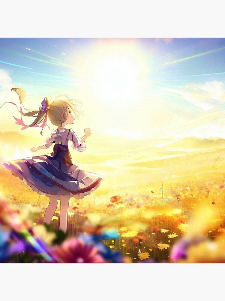 Anime Girls in a Wildflower Field 8k Graphic · Creative Fabrica