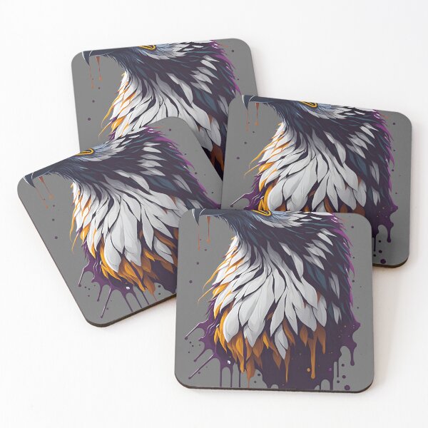 Item preview, Epic Bald Eagle Head Portrait with Dripping Paint designed and sold by AndyNgn.