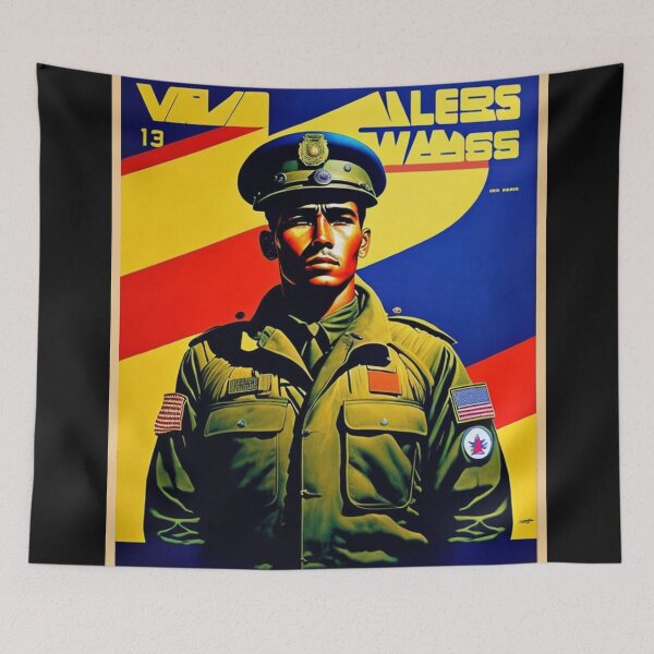 Item preview, Futuristic WWII WWIII Military Poster with Soldier designed and sold by KALEIDOSCOPE UK.