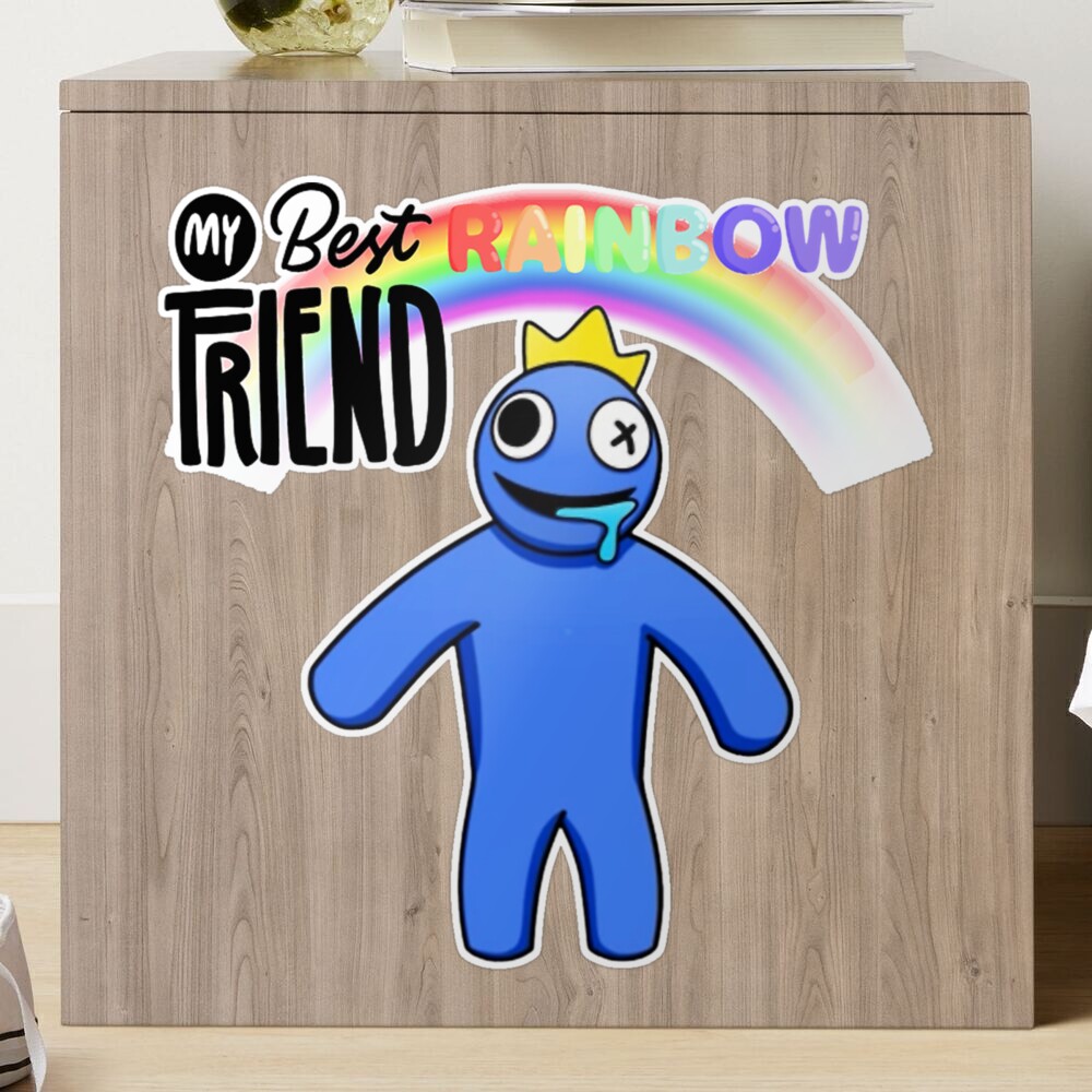 My Best Rainbow Friend Blue  Sticker for Sale by azayladeiro