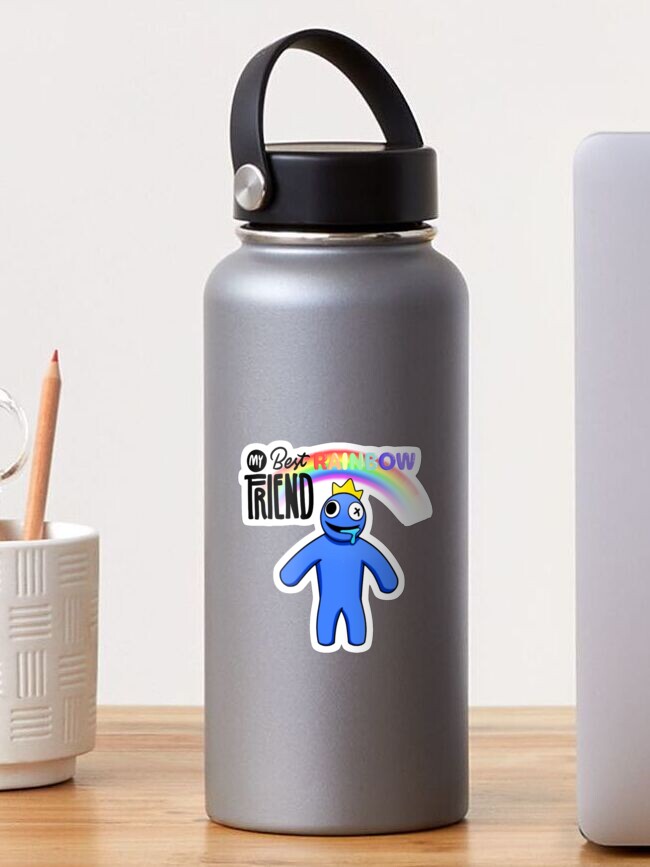 My Best Rainbow Friend Blue  Sticker for Sale by azayladeiro