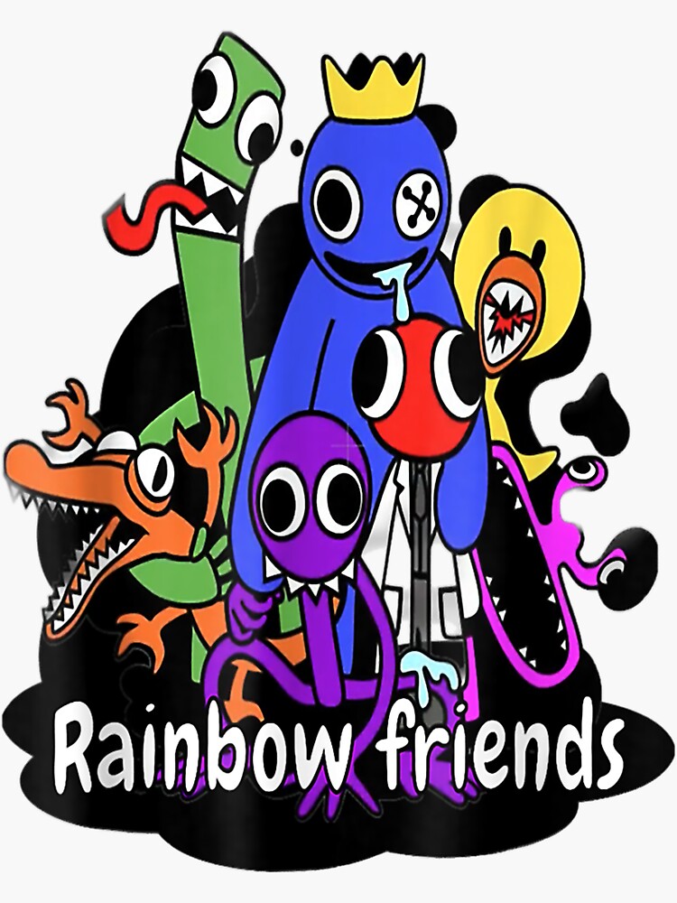 My Best Rainbow Friend Blue  Sticker for Sale by azayladeiro