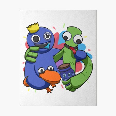 My Best Rainbow Friend Blue  Sticker for Sale by azayladeiro