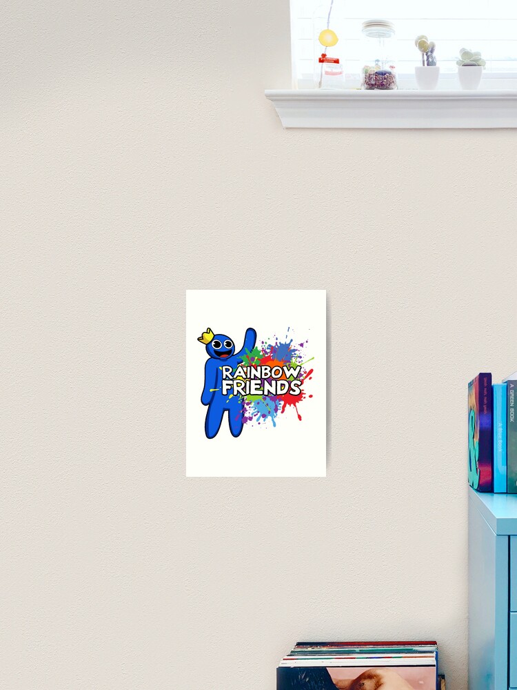 My Best Rainbow Friend Blue  Sticker for Sale by azayladeiro