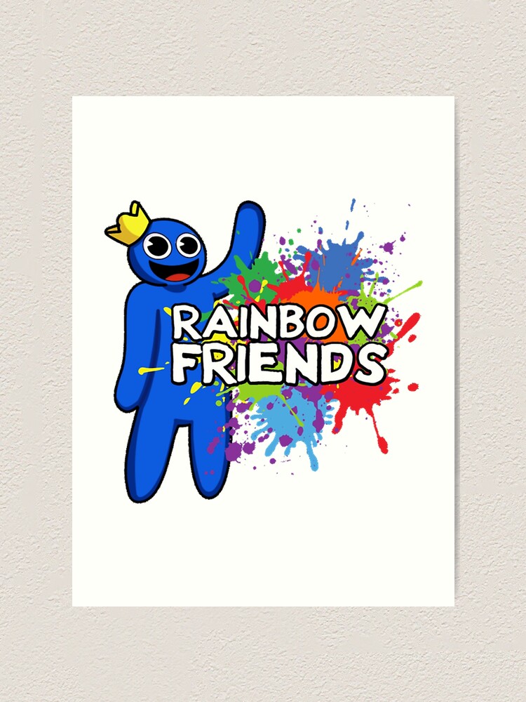 My Best Rainbow Friend Blue  Sticker for Sale by azayladeiro