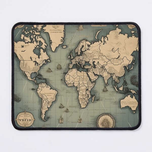 Aperçu de l'œuvre Carte du monde vintage créée et vendue par Ziggy-Designs.