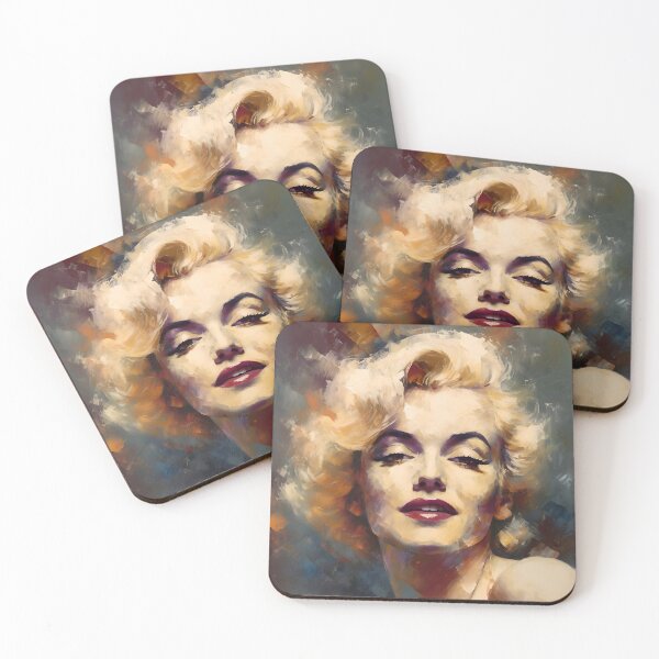 Item preview, Marilyn Monroe artwork in oil painting style designed and sold by coffee2cabernet.