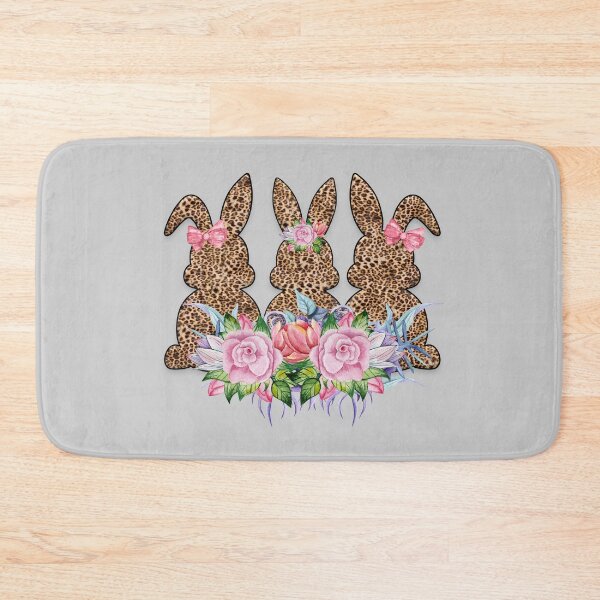 Item preview, Floral Leopard Easter Bunny designed and sold by bertisadesign.