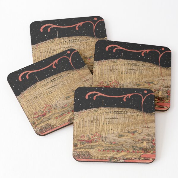 Item preview, Evening Cool at Ryogoku Bridge with fireworks - Utagawa Kuninaga designed and sold by Onodera.