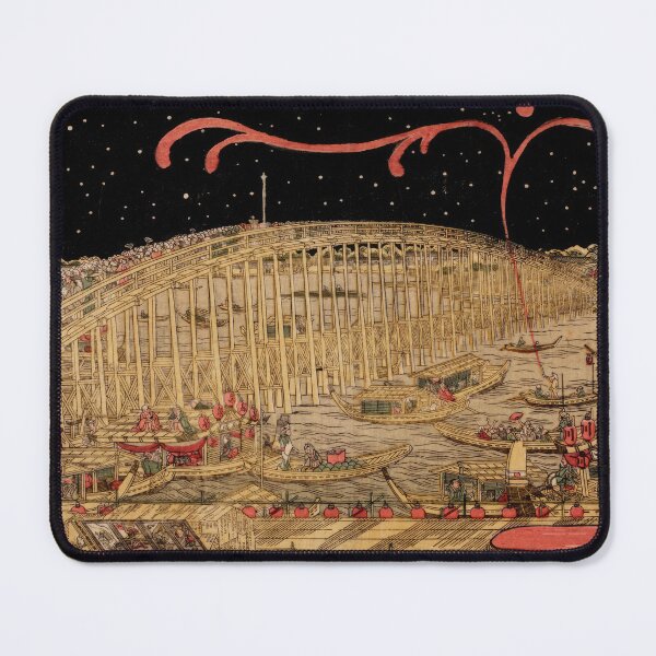 Item preview, Evening Cool at Ryogoku Bridge with fireworks - Utagawa Kuninaga designed and sold by Onodera.