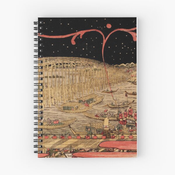 Item preview, Evening Cool at Ryogoku Bridge with fireworks - Utagawa Kuninaga designed and sold by Onodera.