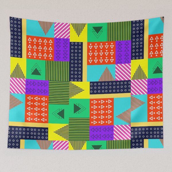 Item preview, Patchwork style rectangles designed and sold by LaBelleMaison.