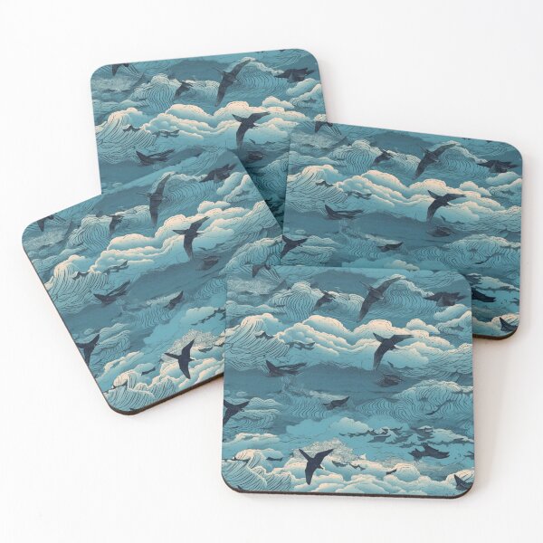 Item preview, blue sky with birds designed and sold by holodream.