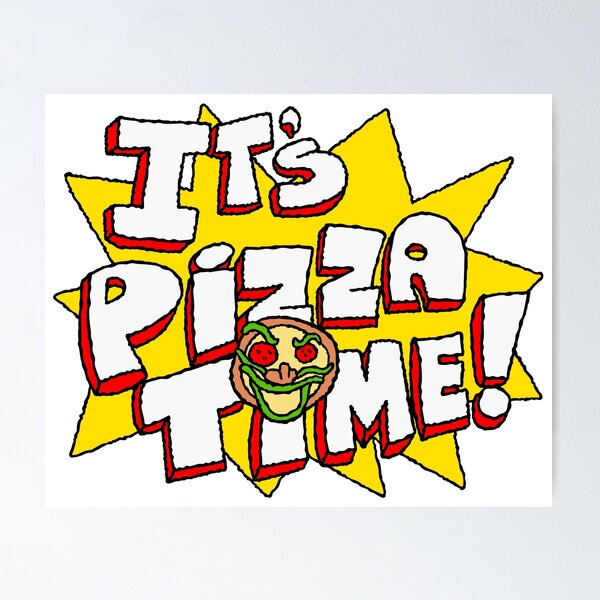 Vista previa del artículo con la obra «Hora de la pizza v2», diseñado y vendido por DemonigoteCamis.