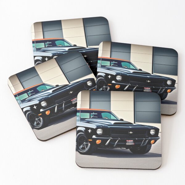 Item preview, Vintage Black V8 American Muscle Car Racing Classic designed and sold by Michael Voyler.