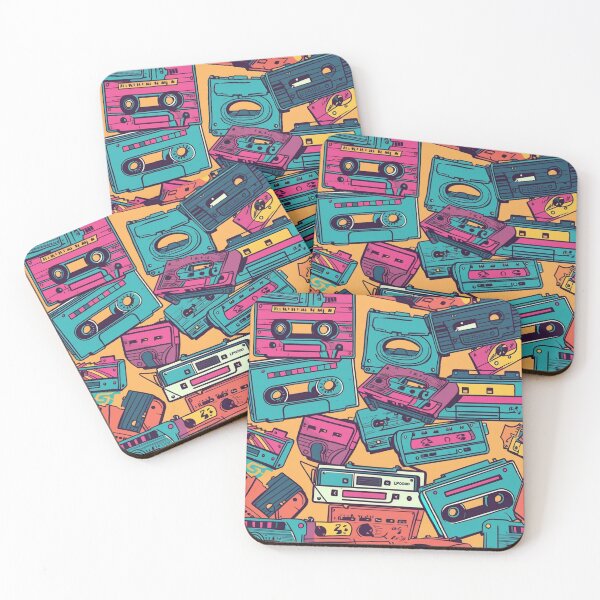 Item preview, Retro 80's Cassette and Electronics Pattern  designed and sold by JPsCreatorium.