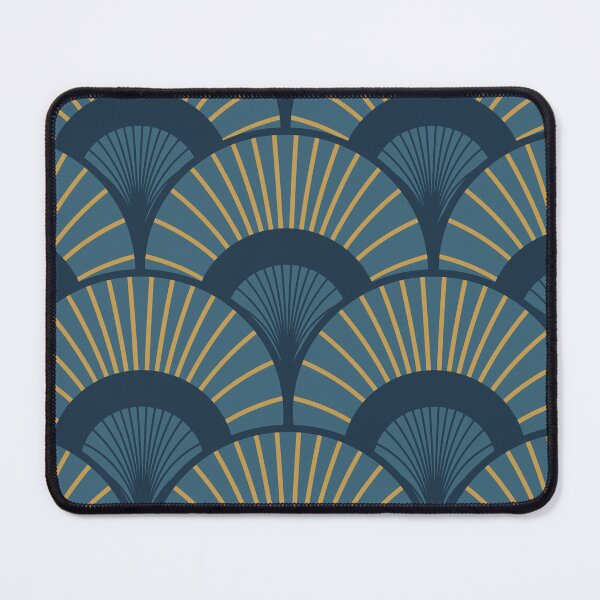 Item preview, Blue, Teal and Gold Art Deco designed and sold by KatsCanvas.