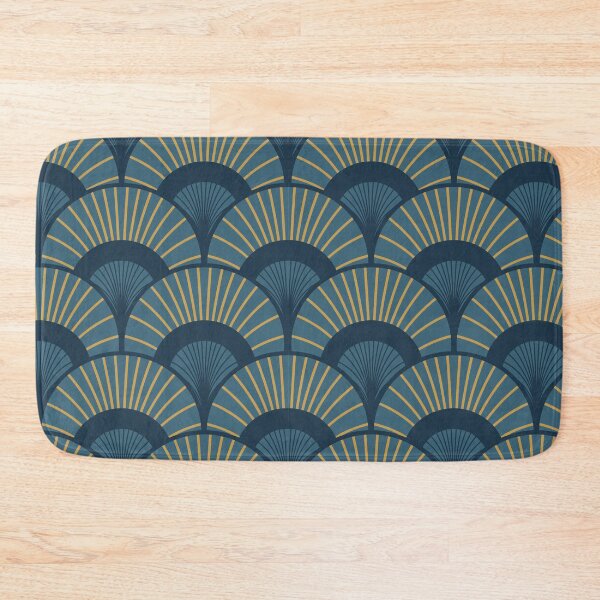 Item preview, Blue, Teal and Gold Art Deco designed and sold by KatsCanvas.