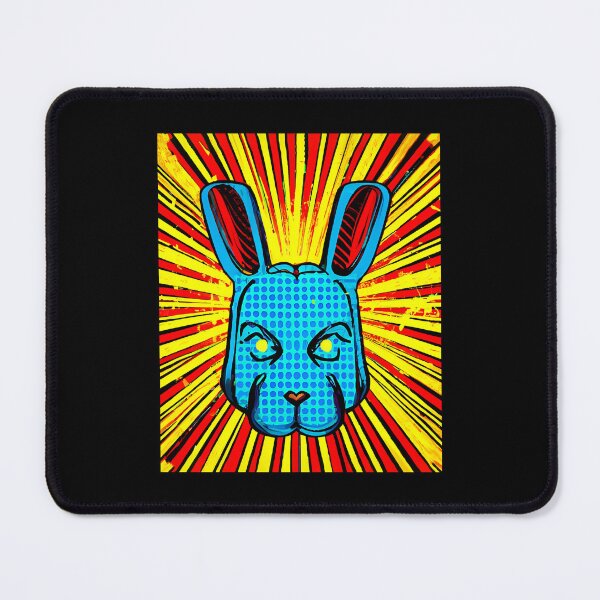 Item preview, COMIC BOOK STYLE SCARY RABBIT HARE BUNNY distressed paint-style designed and sold by w1ckerman.