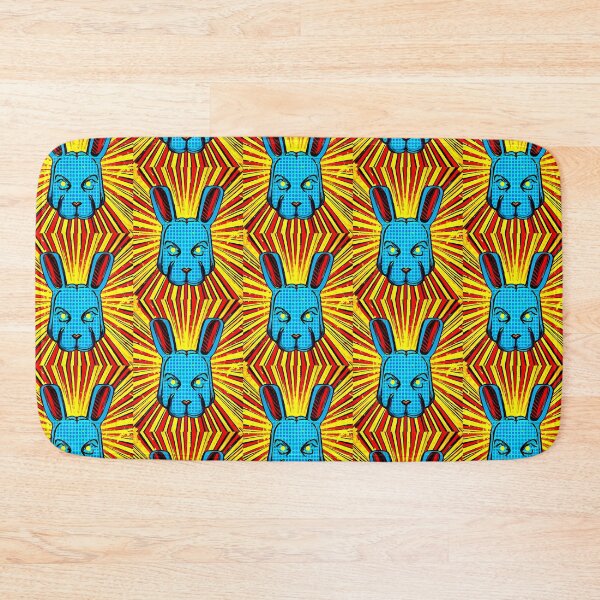 Item preview, COMIC BOOK STYLE SCARY RABBIT HARE BUNNY distressed paint-style designed and sold by w1ckerman.