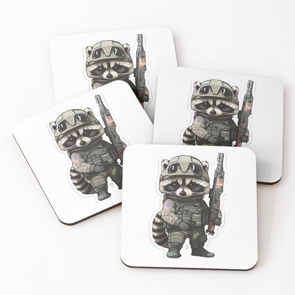 Artikelvorschau, raccon wearing military suit entworfen und verkauft von Gesik.