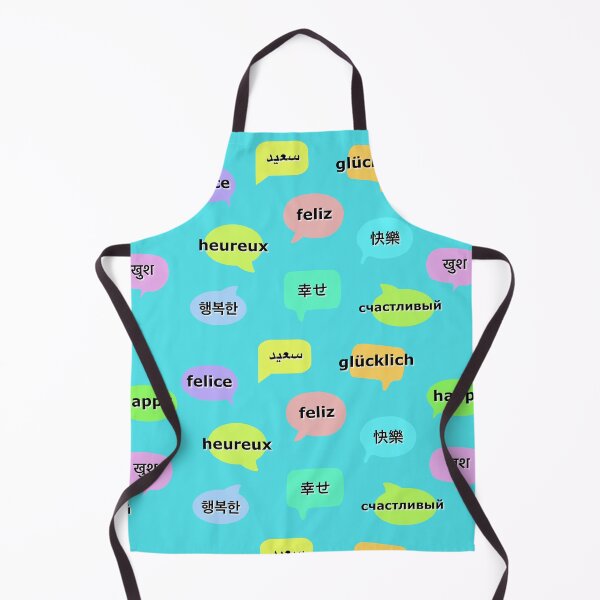 Item preview, “happy” in 11 languages for language lover, travelers & shop owner designed and sold by LiberaCaballo.