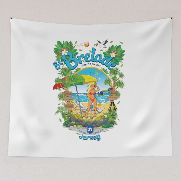Item preview, Sunbathers Paradise - St Brelade Jersey designed and sold by Island-Life.