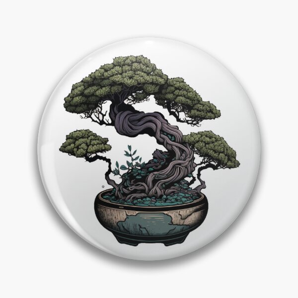 Item preview, Bonsai tree in pot conifer conifer cartoon designed and sold by Kerraner.